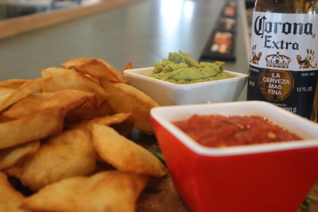 homemade chips and dip